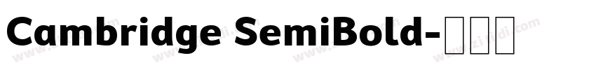 Cambridge SemiBold字体转换